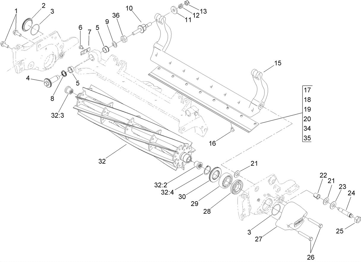 Reel and Bedbar Assembly
