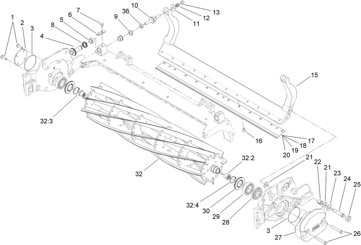 Reel and Bedbar Assembly