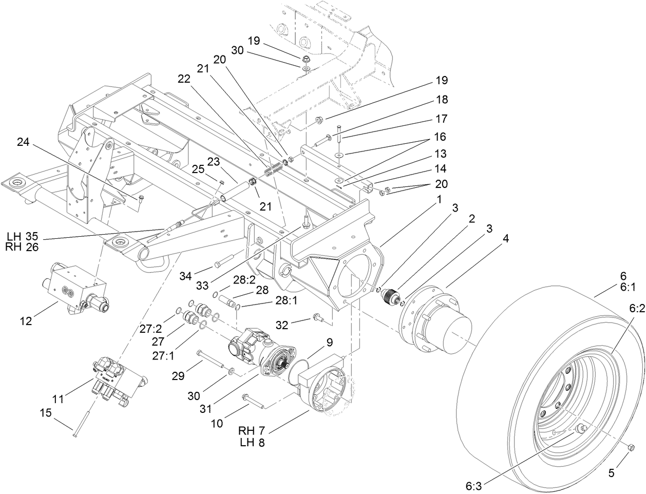 Front Axle and Brake Assembly