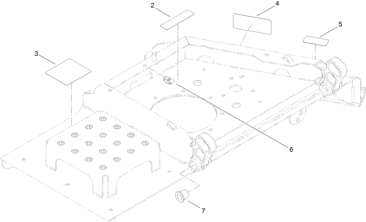 Left Front Deck and Decal Assembly No. 110-5917