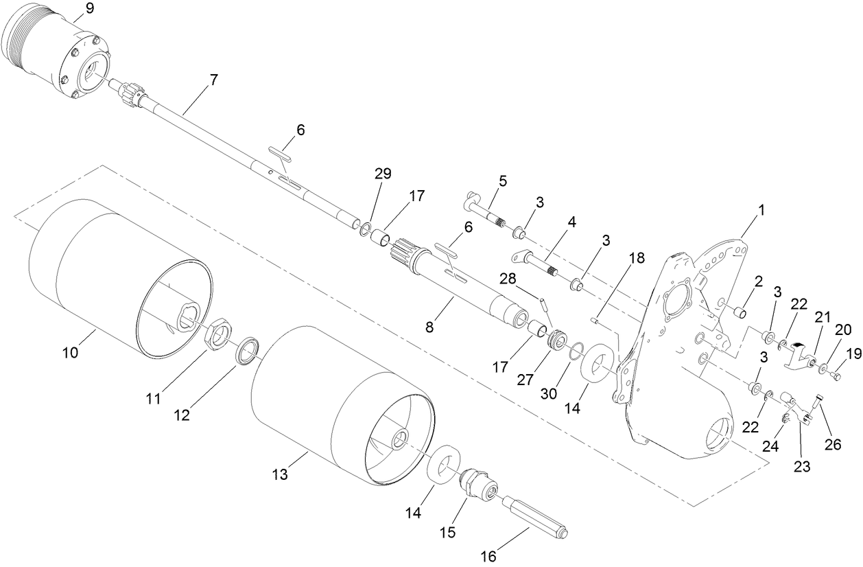 Differential and Traction Drum Assembly
