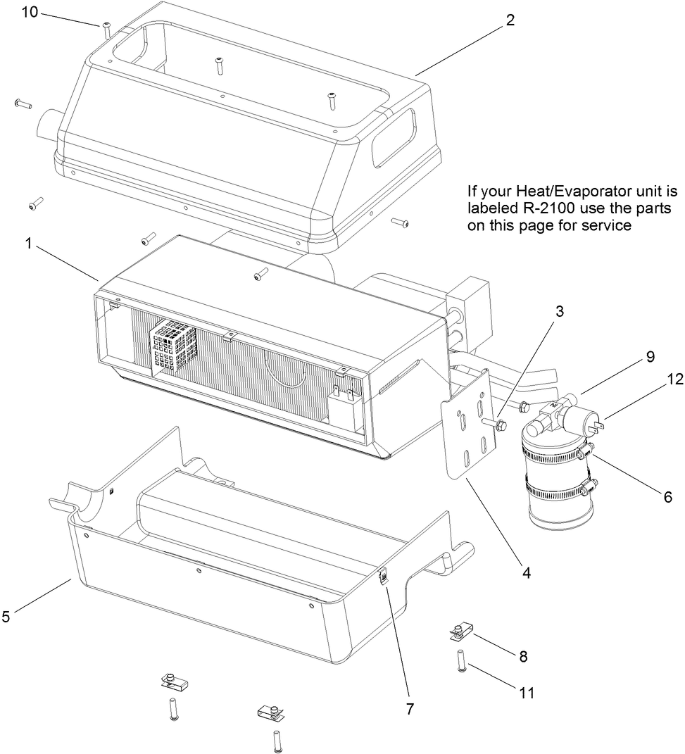 Heat/Evaporator Cab Assembly