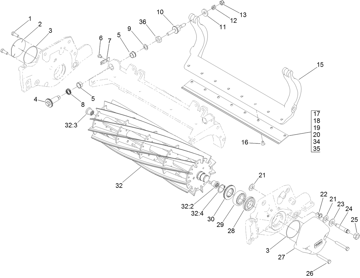 Reel and Bedbar Assembly