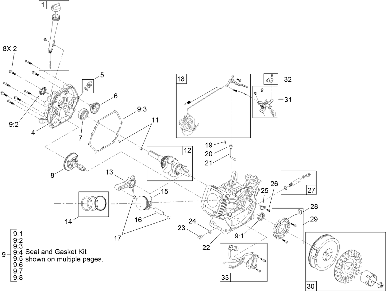 Crankcase  Engine Assembly
