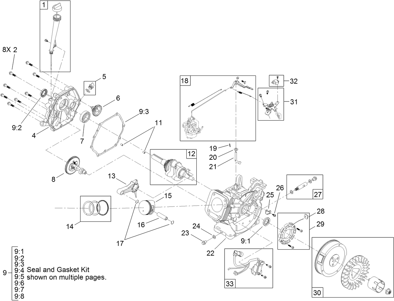 Crankcase  Engine Assembly