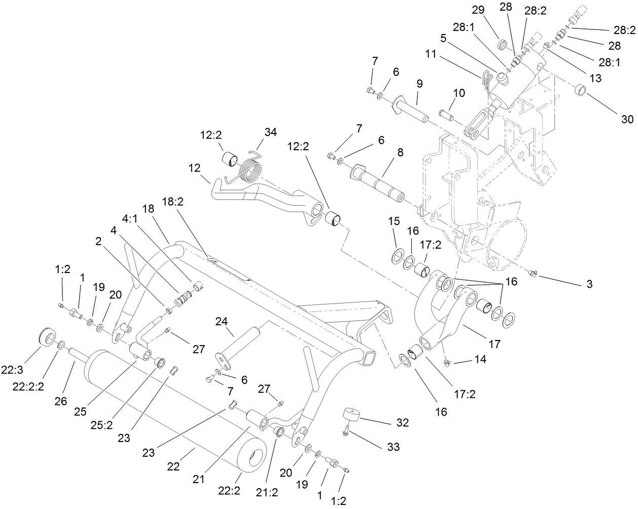 Right Hand Pull Frame Assembly
