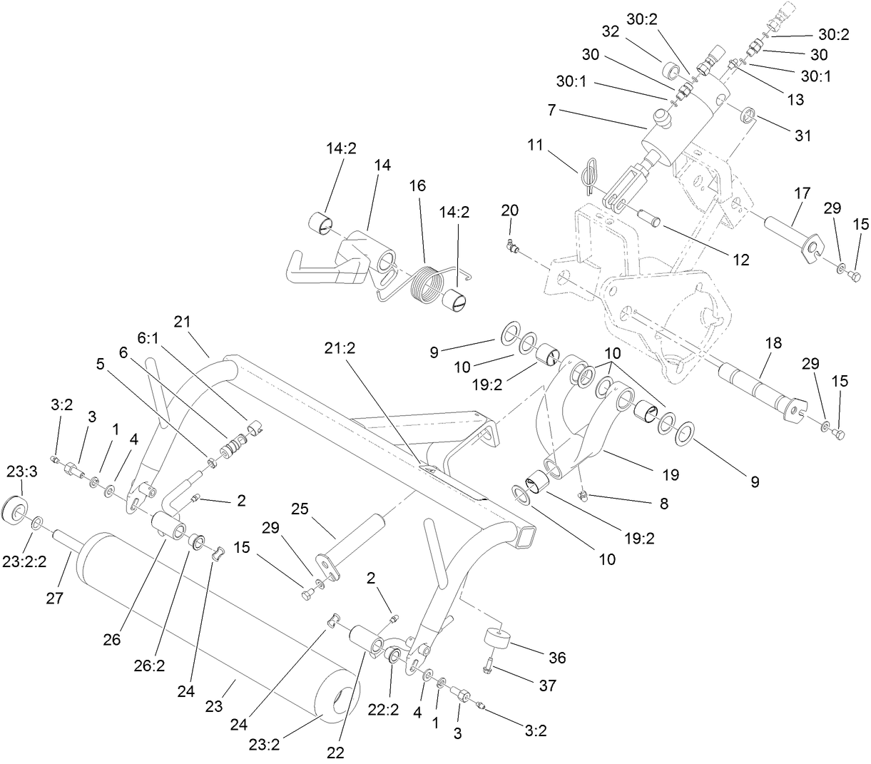 Left Hand Pull Frame Assembly
