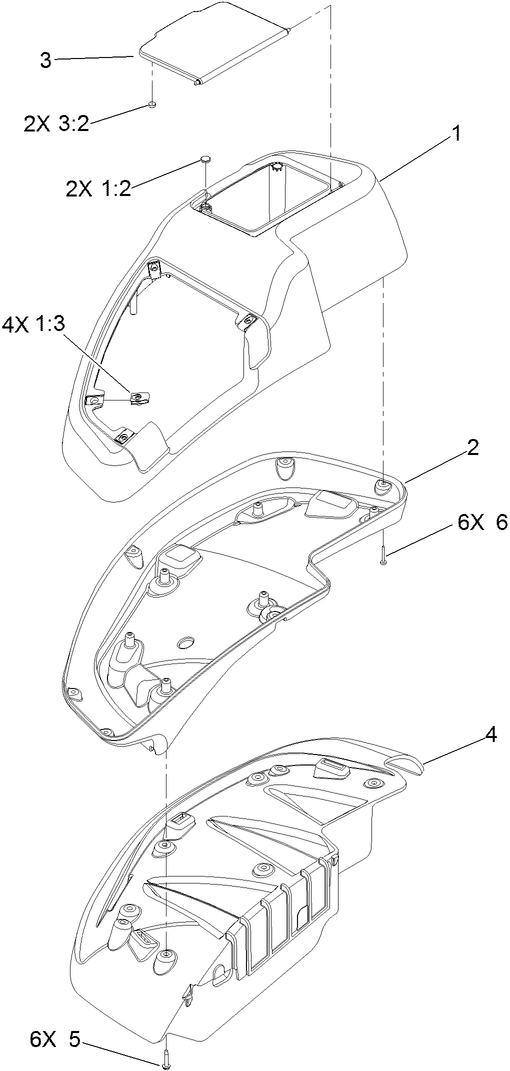 RH Console Assembly No. 115-7400