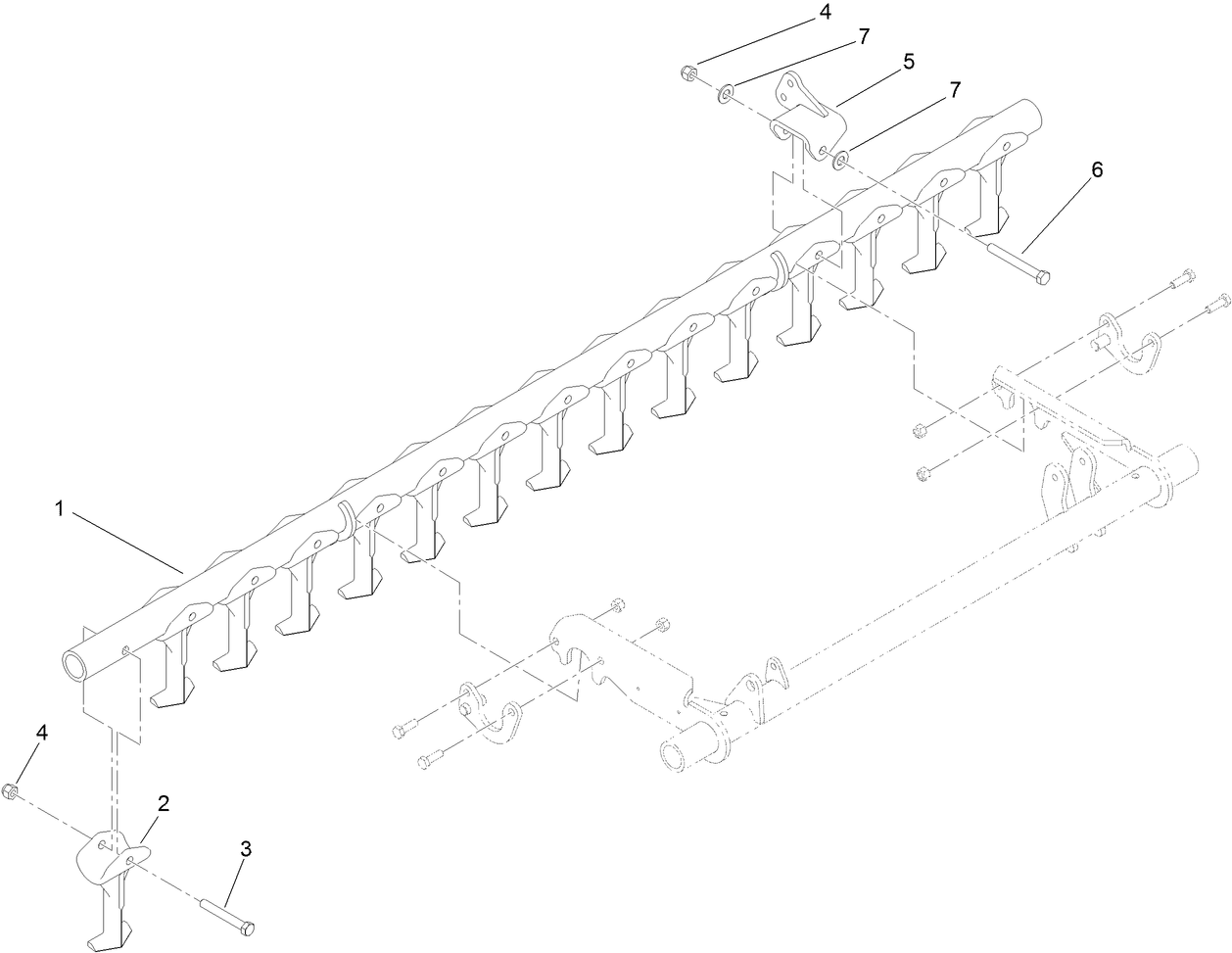 Weeder Tine Bar Assembly