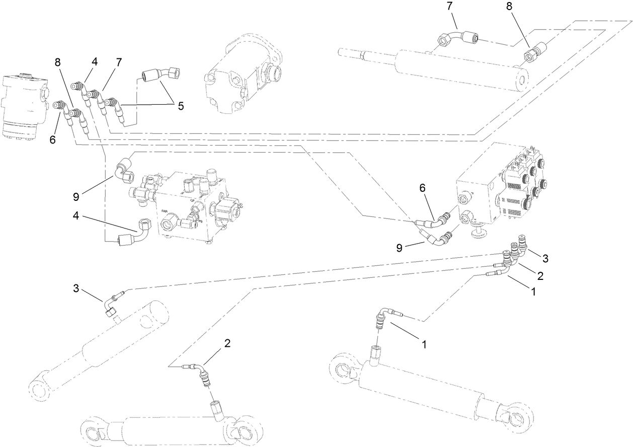 Lift / Steer Hydraulic Circuit Assembly