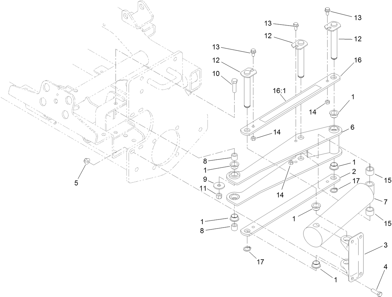 Scissor Frame and Link Assembly