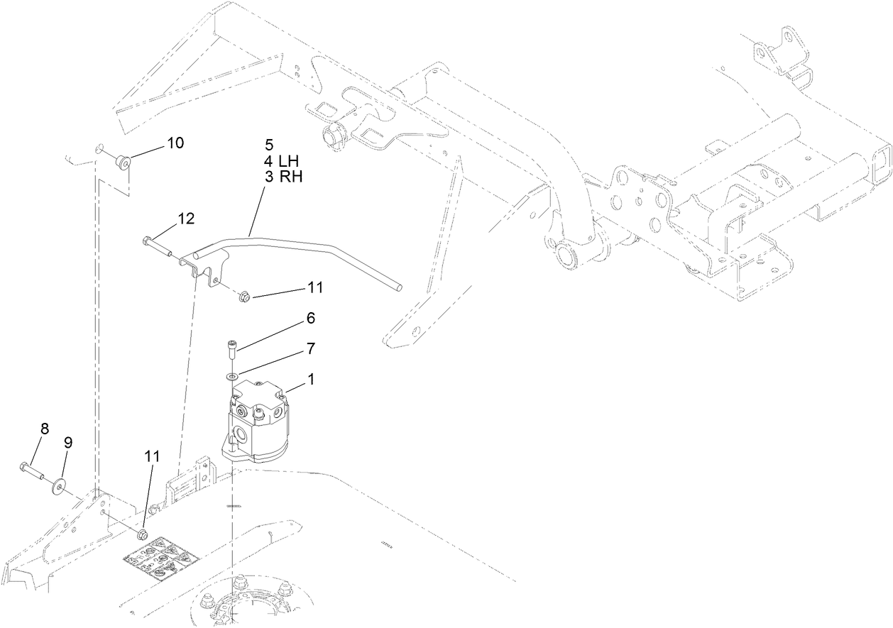 Hydraulic Motor and Foot Guard Assembly