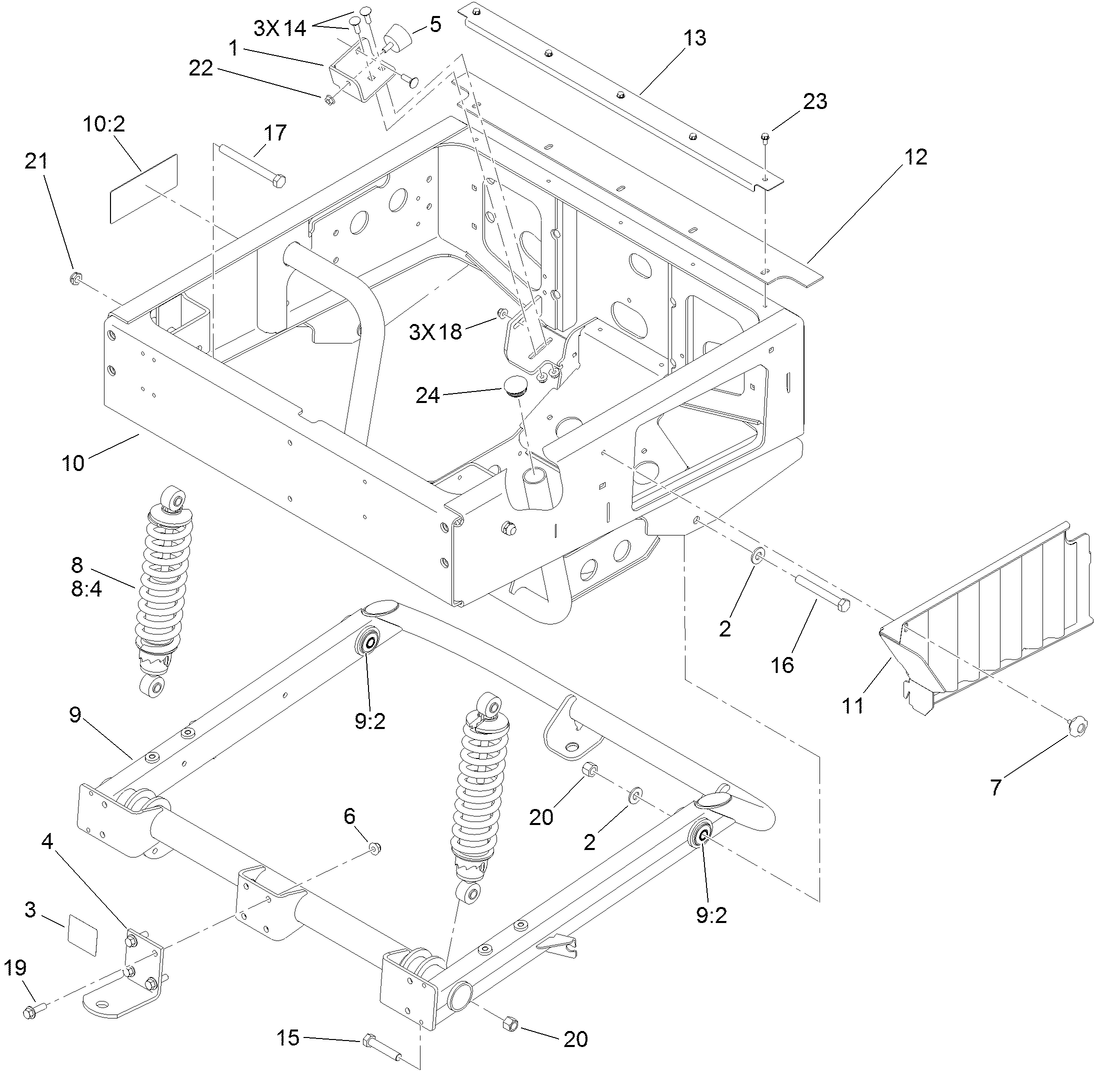 Rear Frame and Suspension Assembly