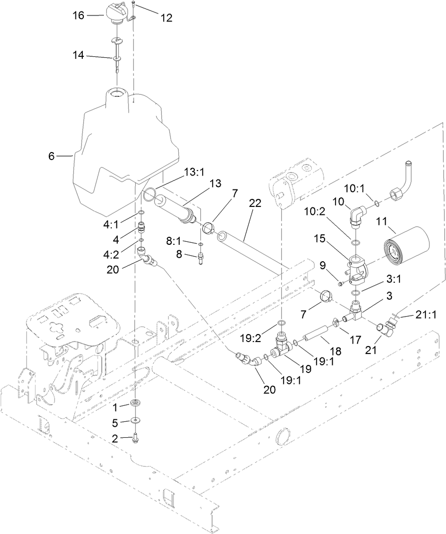 Hydraulic Tank and Filter Assembly