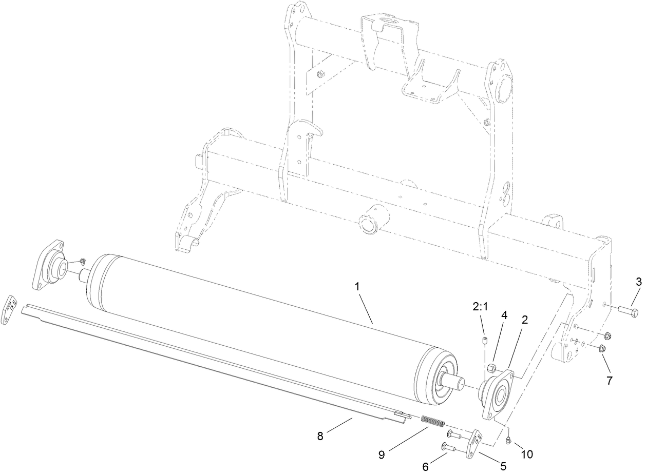 Right Hand Roller and Scraper Assembly