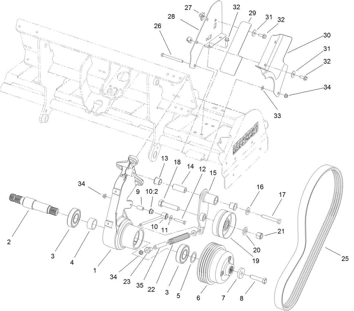 Left Hand Belt Drive Assembly