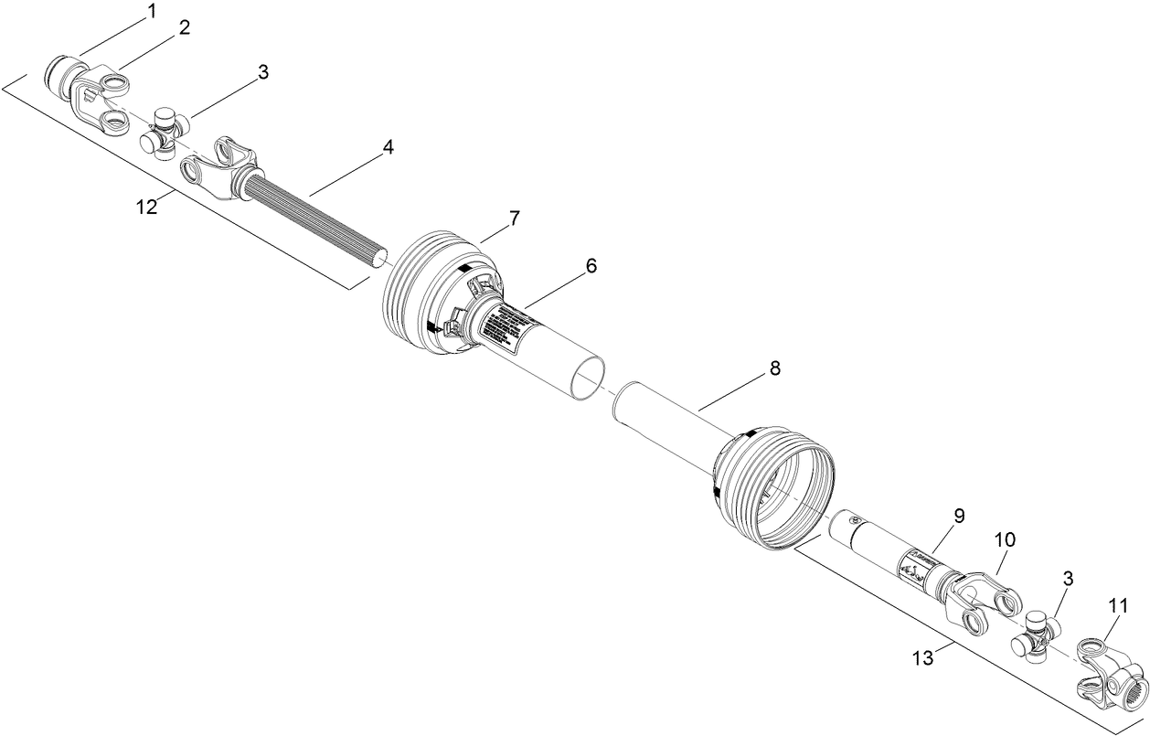 Shielded Drive Shaft Assembly No. 110-4283