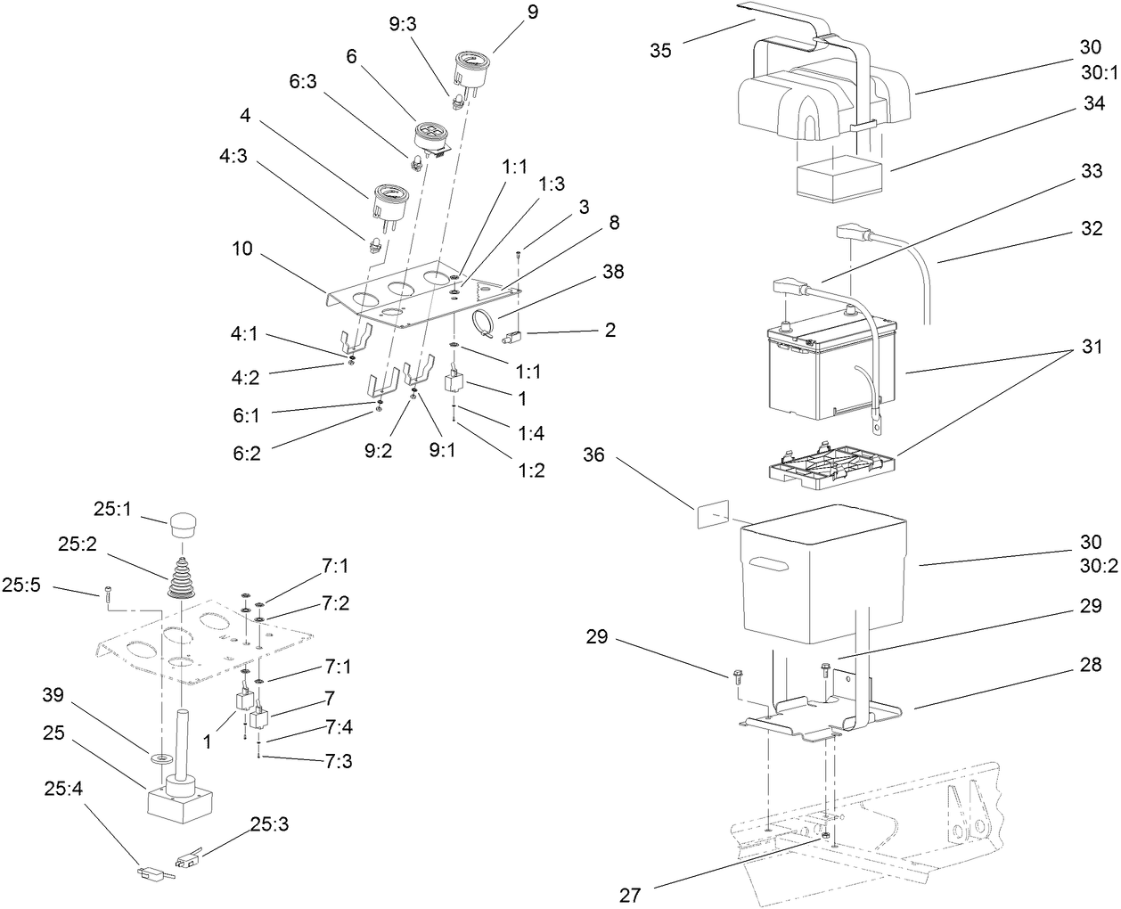 Control Console and Battery Assembly