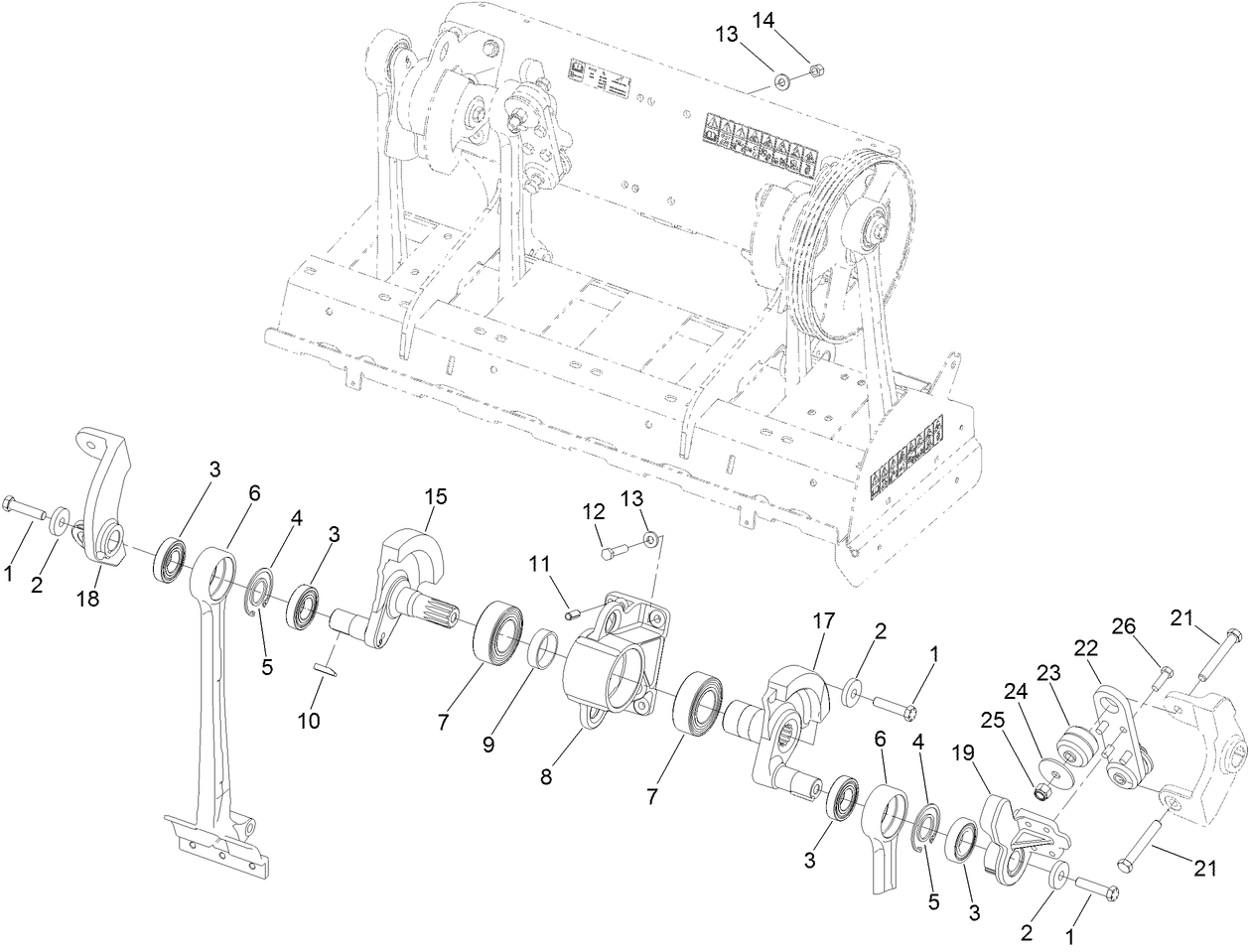 Right Hand No. 3 and No. 4 Crankarm Assembly