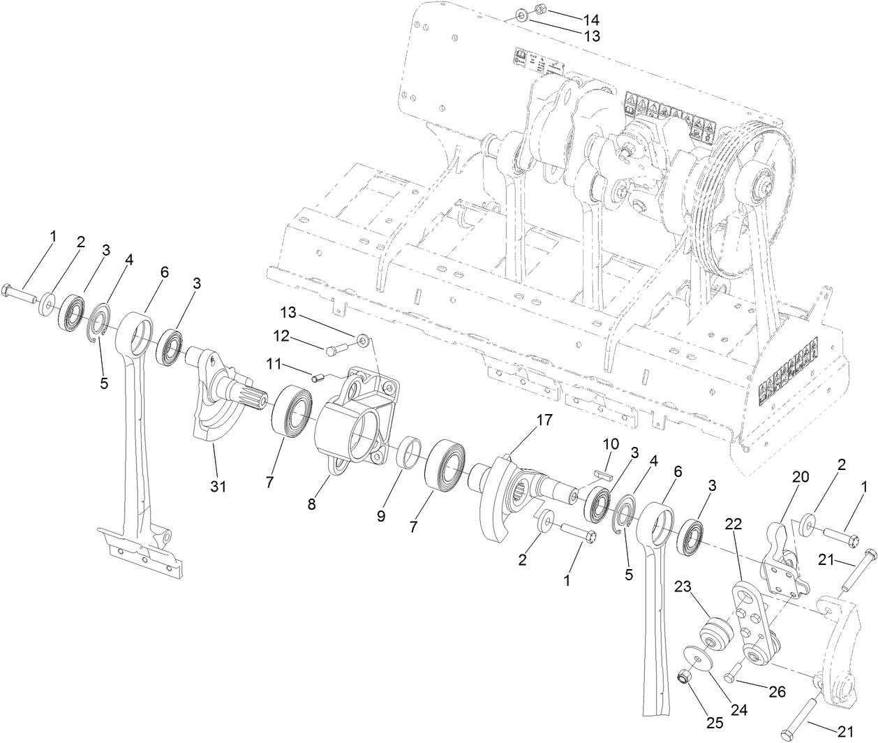 Right Hand No. 5 and No. 6 Crankarm Assembly