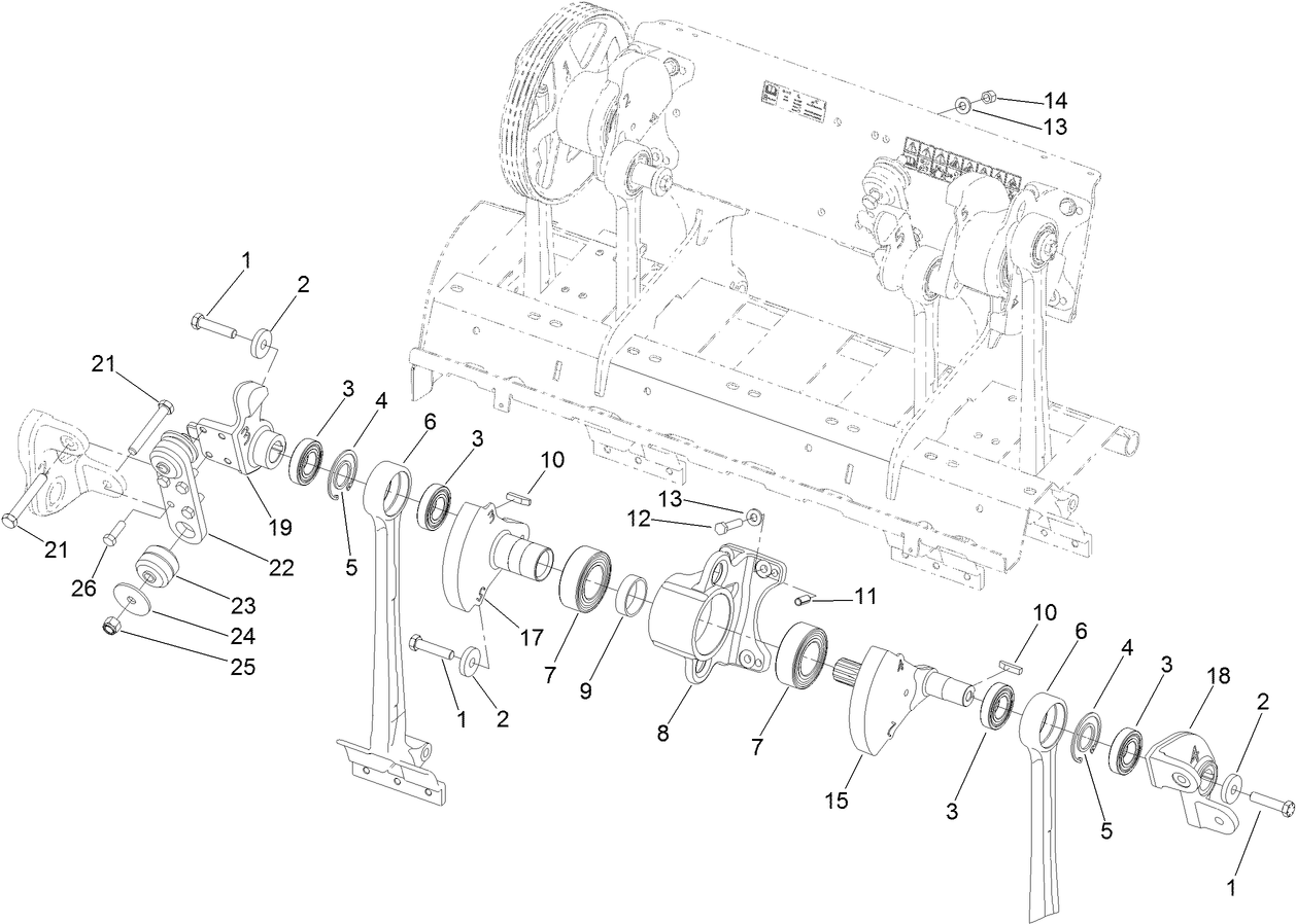 Left Hand No. 3 and No. 4 Crankarm Assembly
