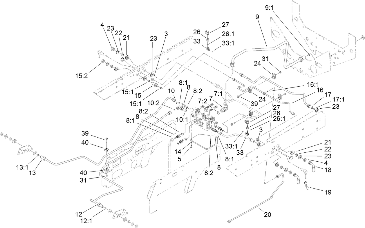 Rear Hydraulic Control Block Assembly