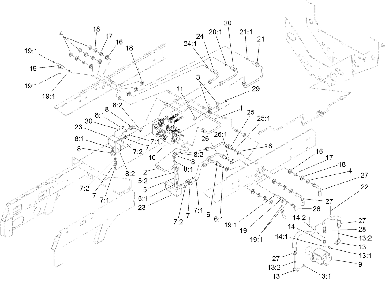 Hydraulic Manifold Mow Block Assembly