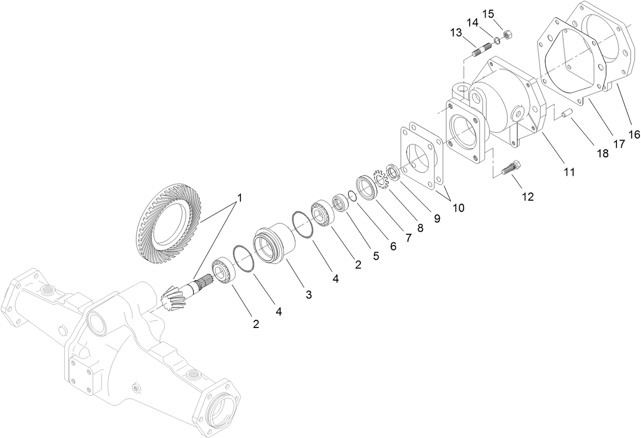 Bevel Pinion Shaft Assembly Rear Axle Assembly No. 110-4750