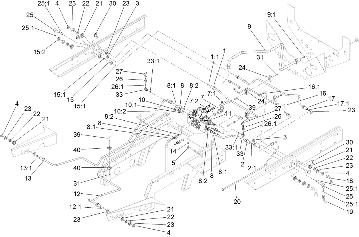 Rear Hydraulic Control Block Assembly