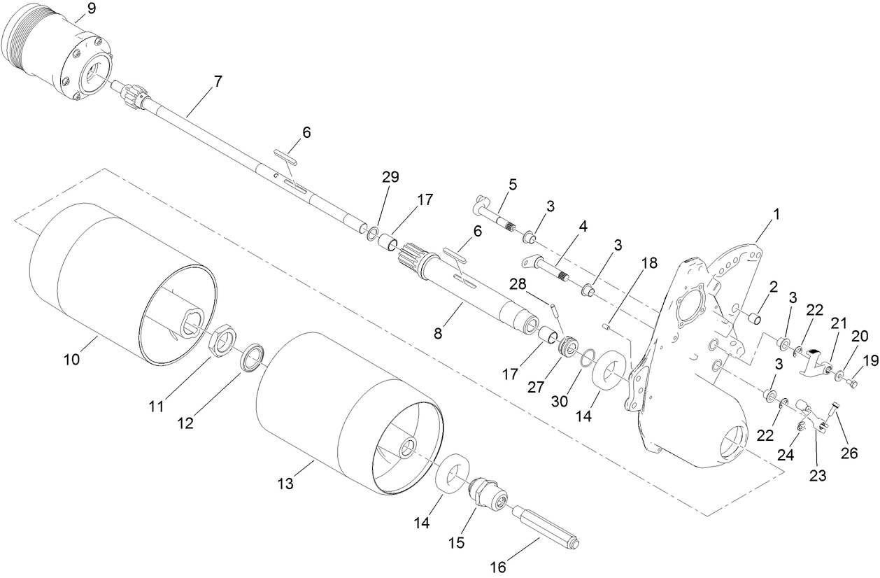 Differential and Traction Drum Assembly