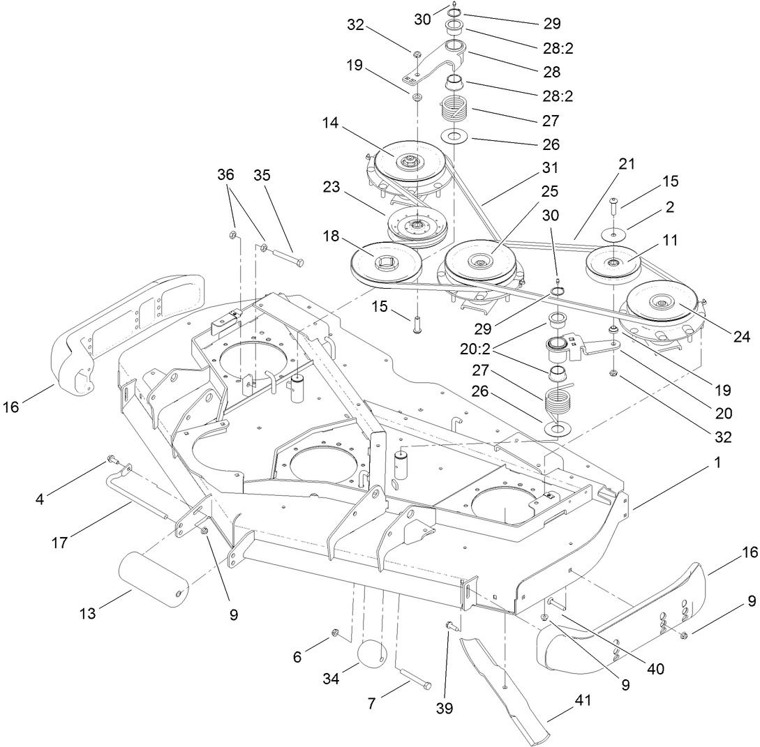 Roller, Belt and Pulley Assembly