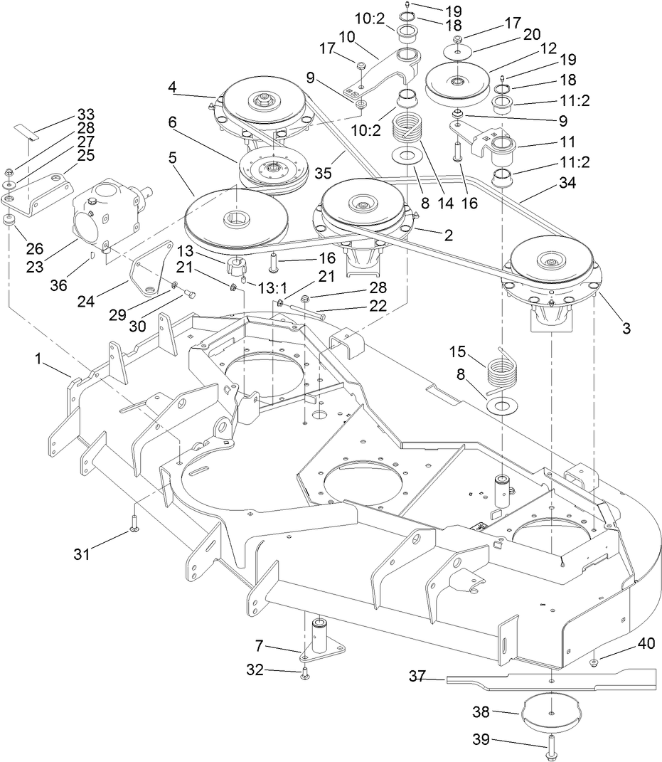 Spindle, Belt and Pulley Assembly
