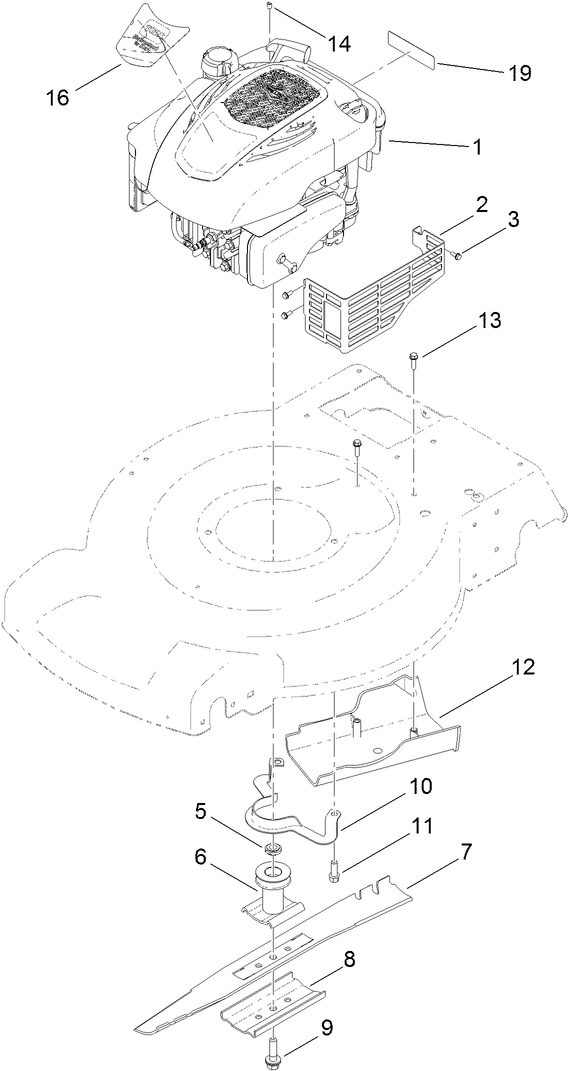 Engine and Blade Assembly