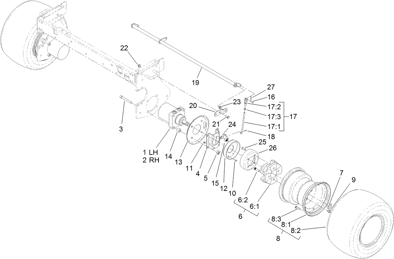 Wheel Motor and Brake Assembly
