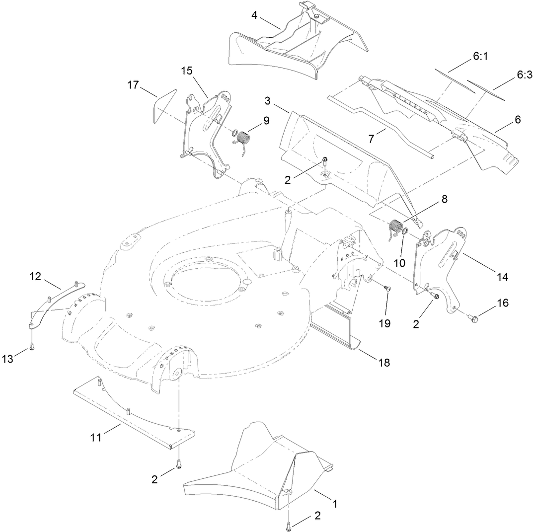 Rear Door and Mulch Plug Assembly