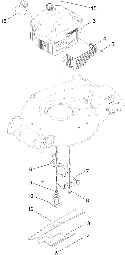 Engine and Blade Assembly