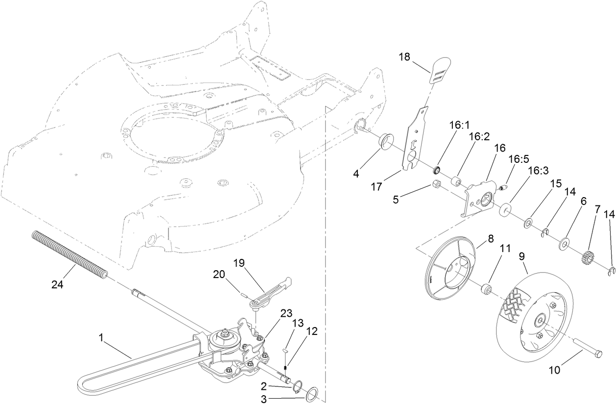 Rear Drive and Wheel Assembly