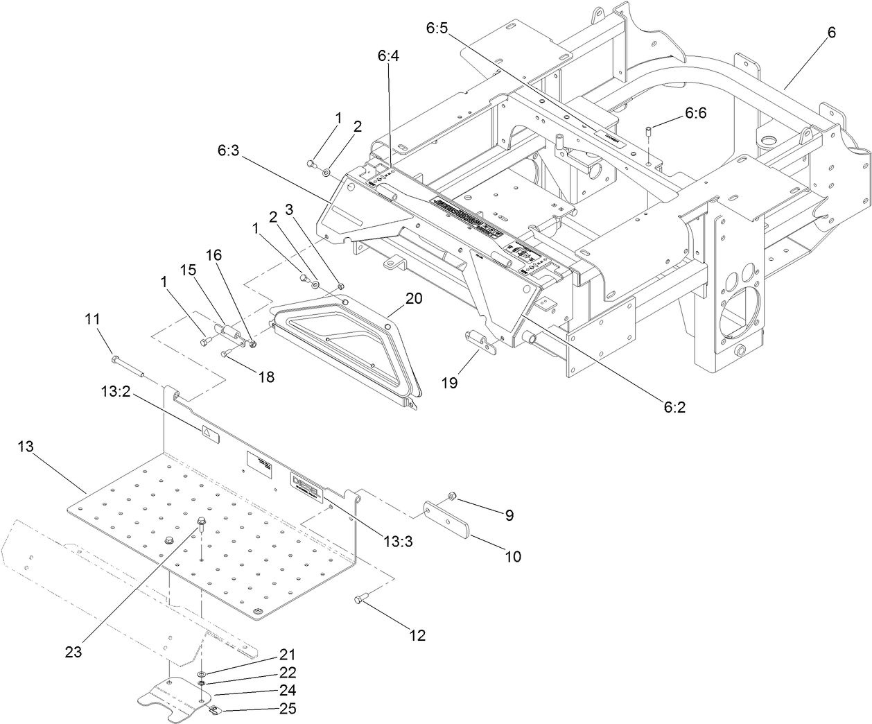 Traction Frame and Floor Pan Assembly