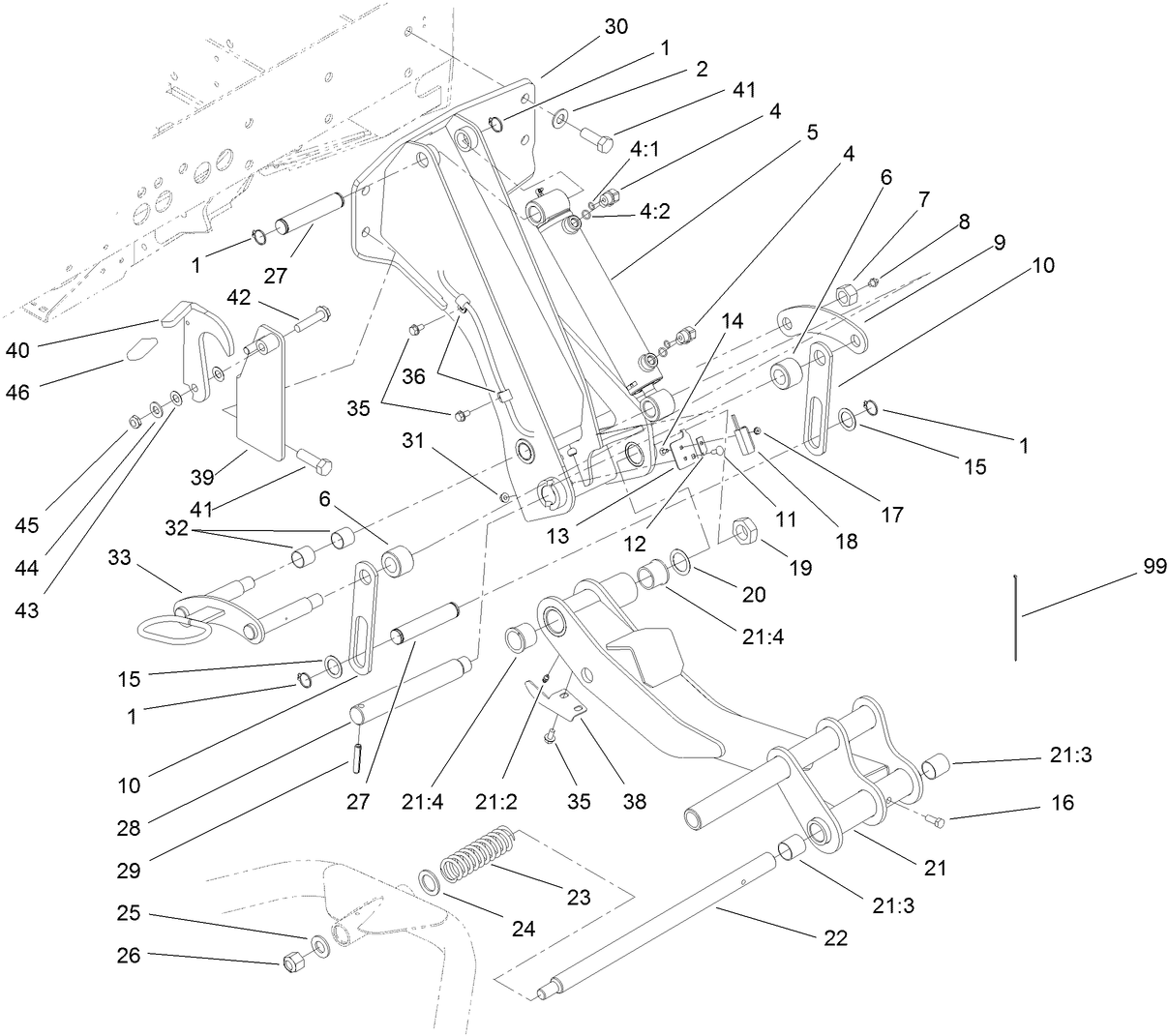 No. 6 and 7 Lift Arm Assembly