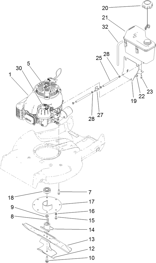 Engine and Blade Assembly