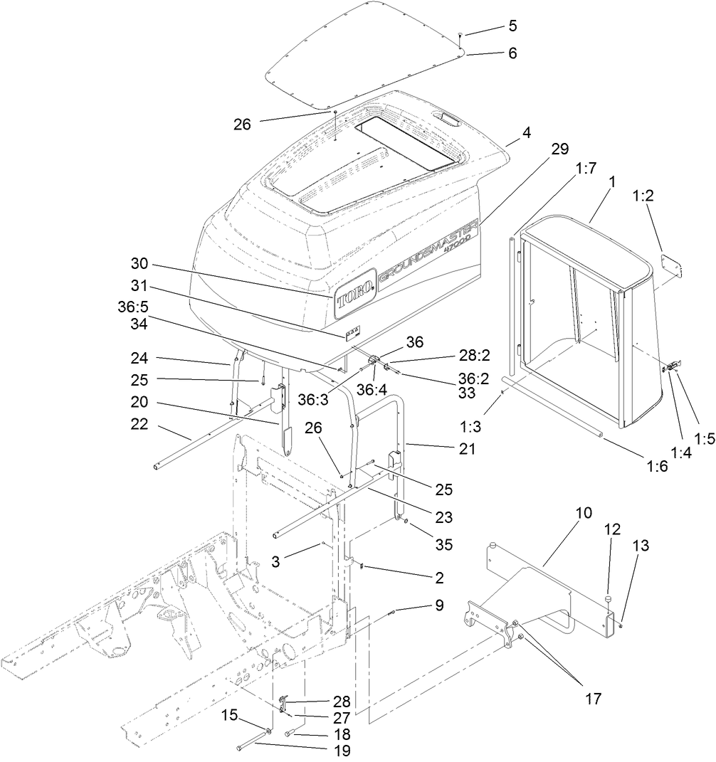 Hood, Screen and Bumper Assembly