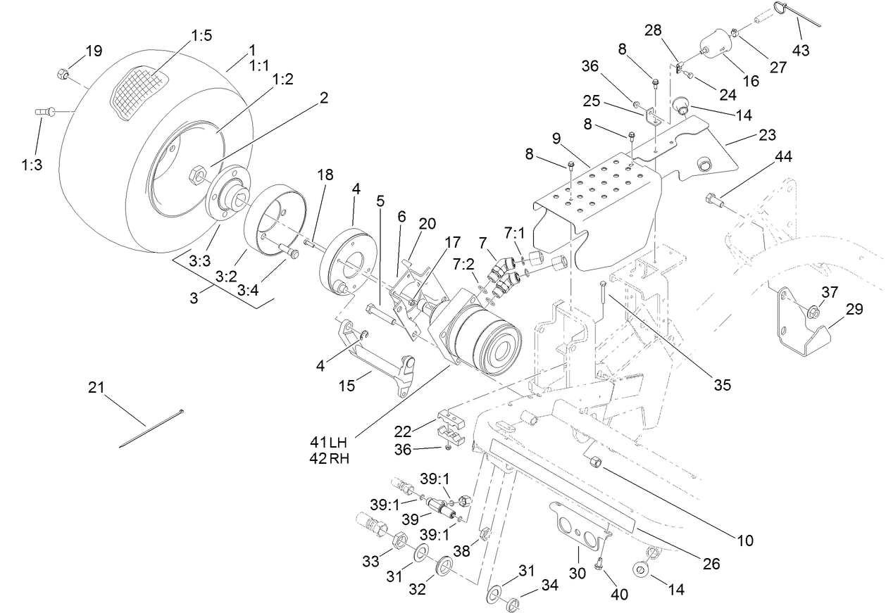 Front Wheel and Brake Assembly