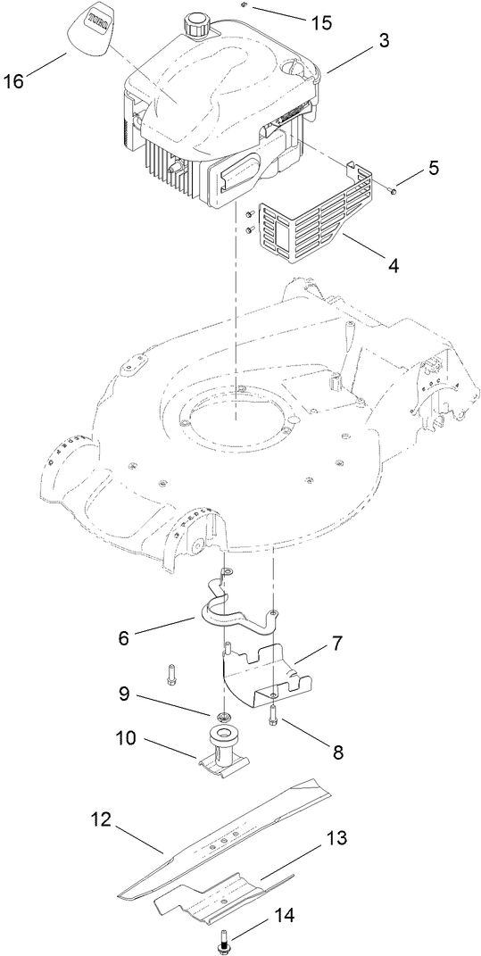 Engine and Blade Assembly
