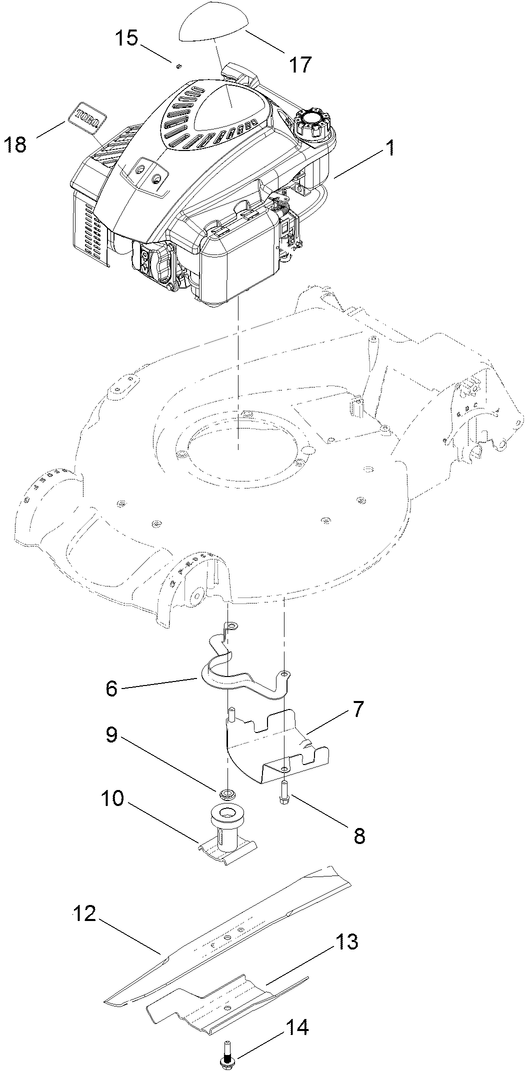 Engine and Blade Assembly