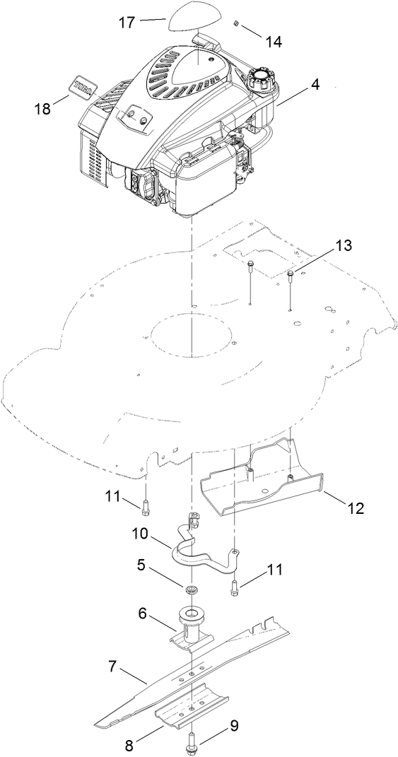 Engine and Blade Assembly