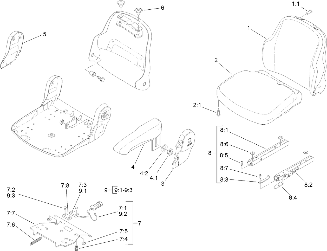 Cloth Premium Seat Assembly No. 117-9429