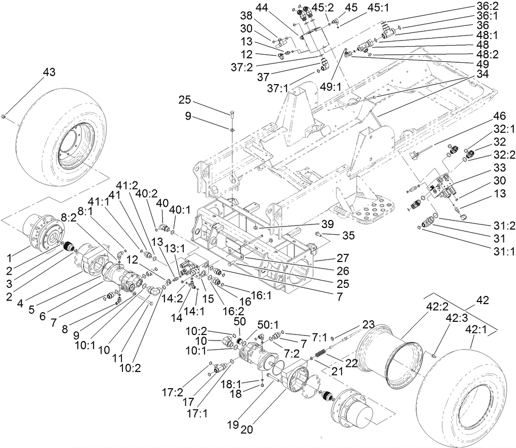 Planetary, Brake and Wheel Assembly