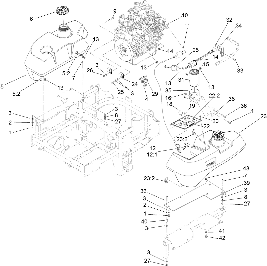 Fuel System and Throttle Control Assembly