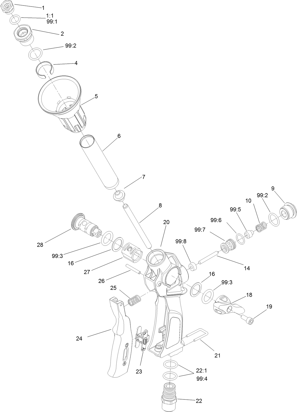 Spray Gun Assembly No. 120-8610