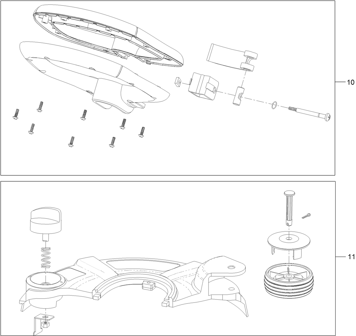 12 Inch Cordless Trimmer Service Part Assembly